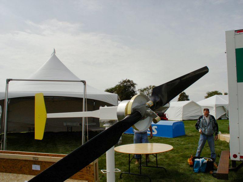 Gerry has installed many wind turbines, large and small. He commented