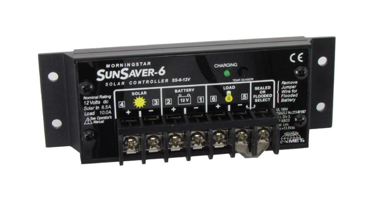 Morningstar SunSaver SS-6L-12V Solar Charge Controller Regulator 6 Amp w/ LVD 